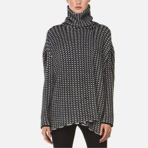 Diane Von Furstenberg Black and White Ahiga Wool Sweater